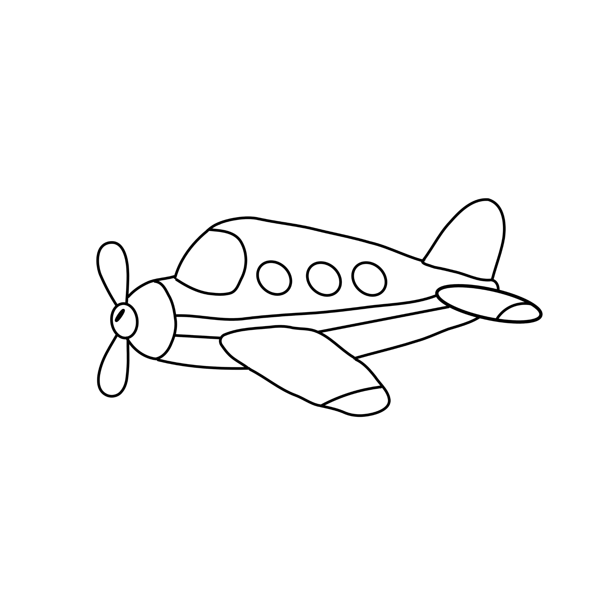 Disegno da colorare aereo
