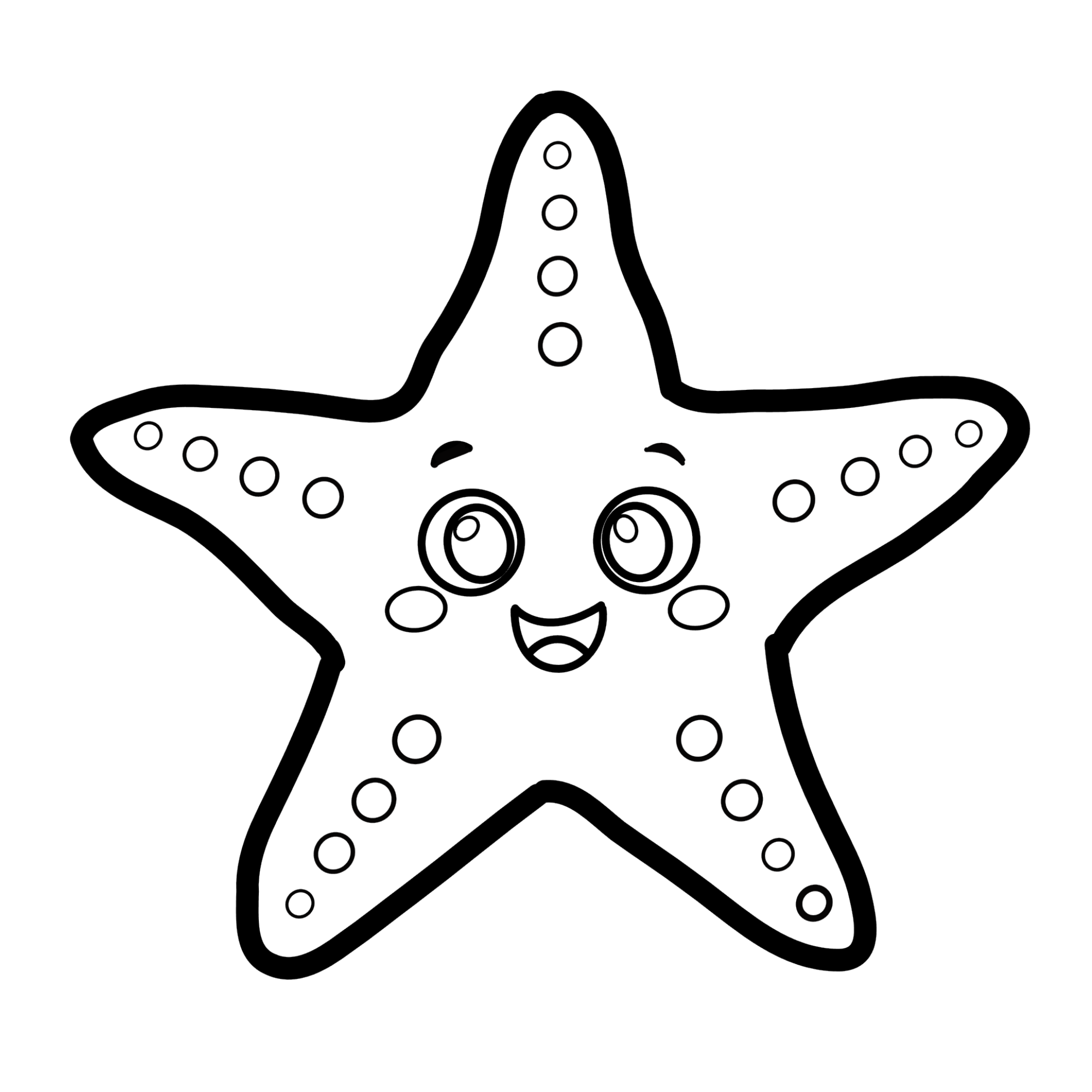 Disegno da colorare stella marina