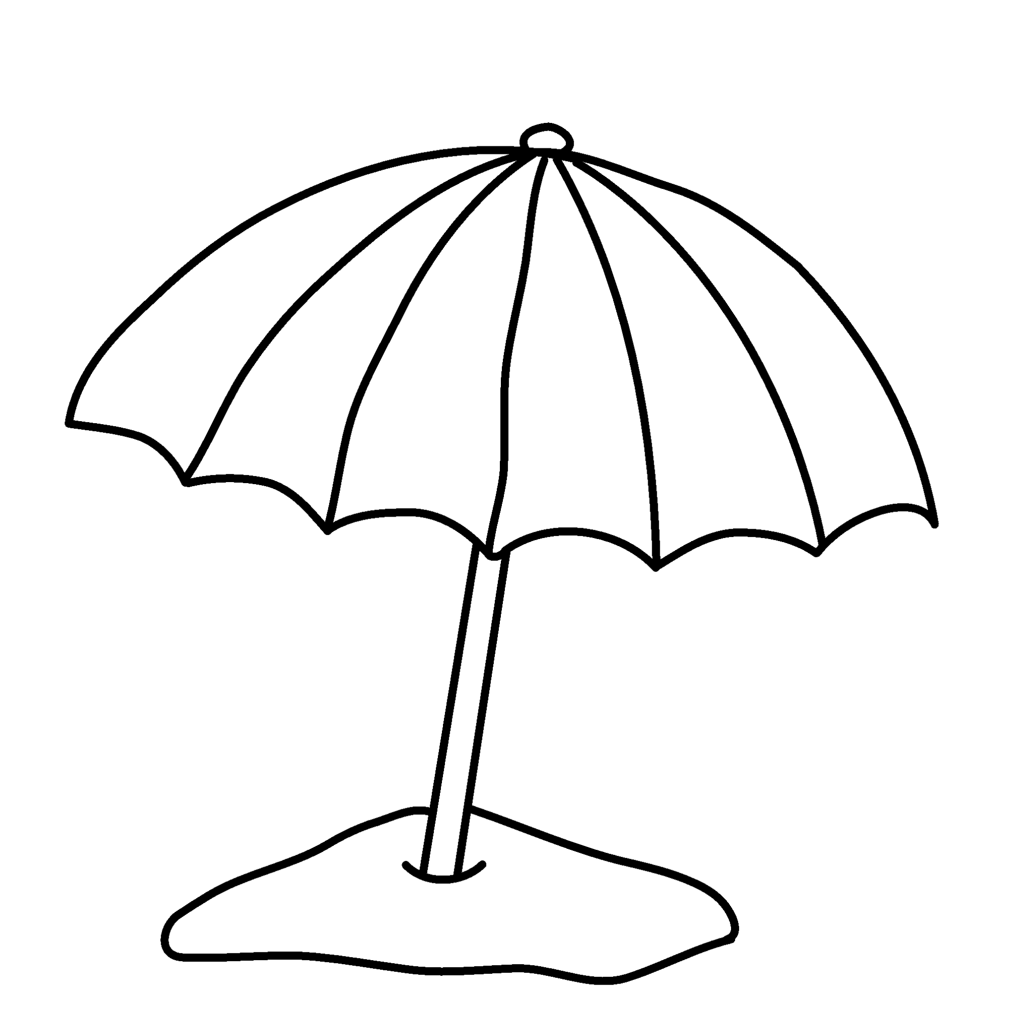 Free Zummy coloring pages – Beach Umbrella printable for kids